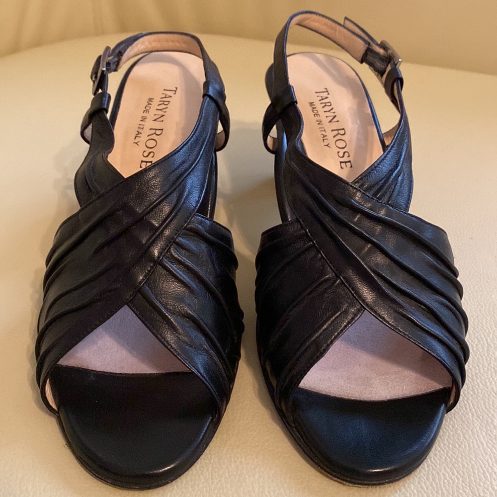 Taryn Rose Black Leather Pump